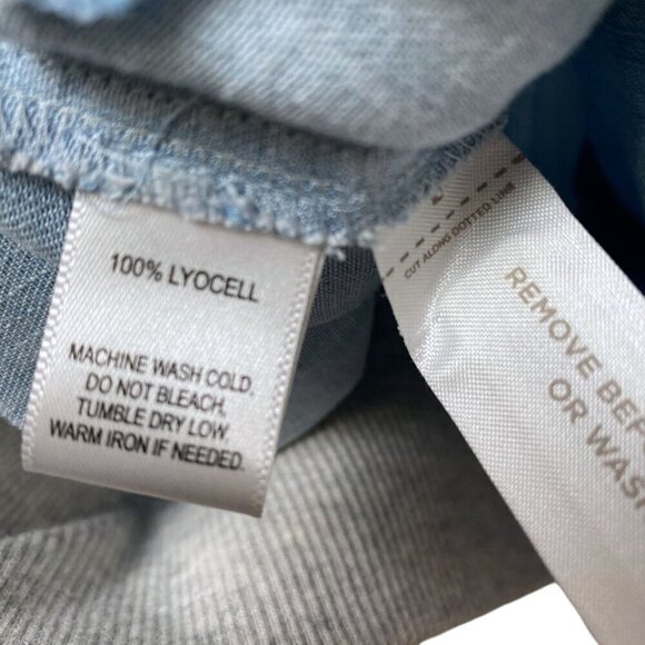 Lou & Grey Chambray BomberJacket Size Small Blue Denim Lyocell Zip Front - Picture 8 of 8